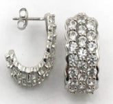 Sterling Silver Semi Mount Earrings Setting Round RD 3x3mm - Syzjewelry